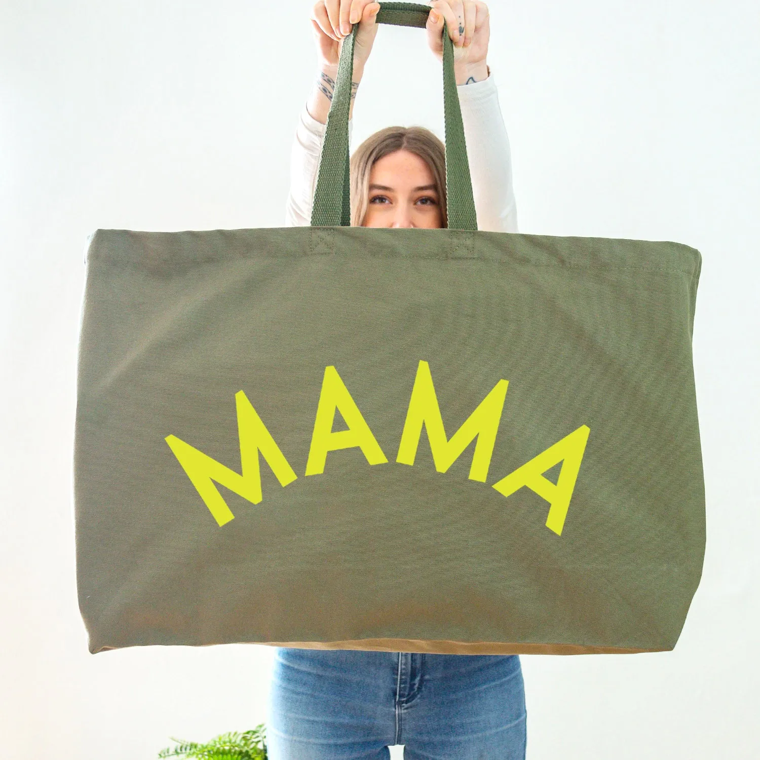 Mama - Oversized Tote Bag - Olive