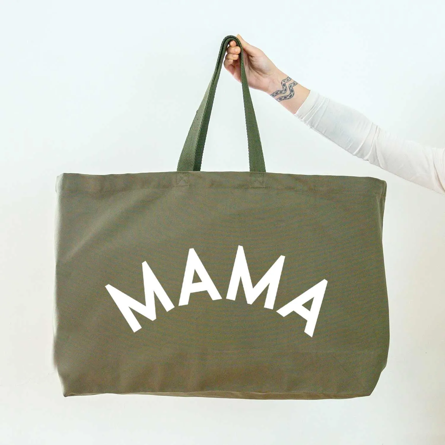 Mama - Oversized Tote Bag - Olive