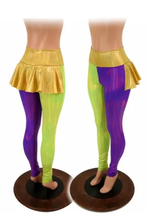 Mardi Gras Ruffle Rump Leggings