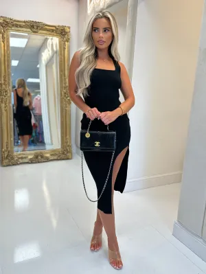 Margo black bodycon dress