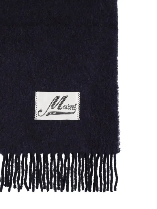 Marni   Fringed alpaca blend scarf w/logo 