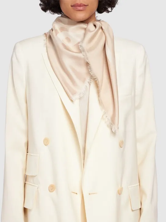 Max Mara   Doroty maxi monogram jacquard silk scarf 