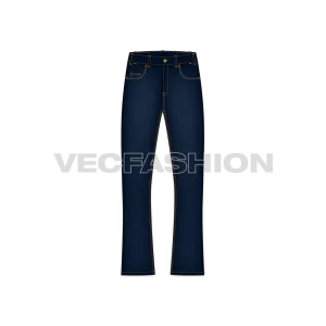 Mens Flare Leg Denim Jeans