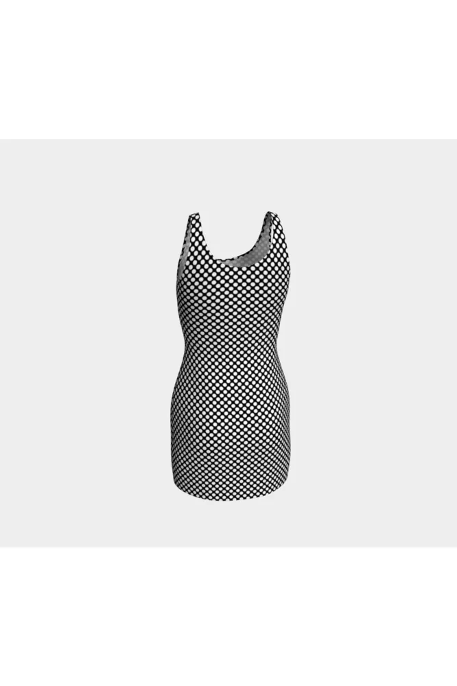 Micro Polka Dots Bodycon Dress