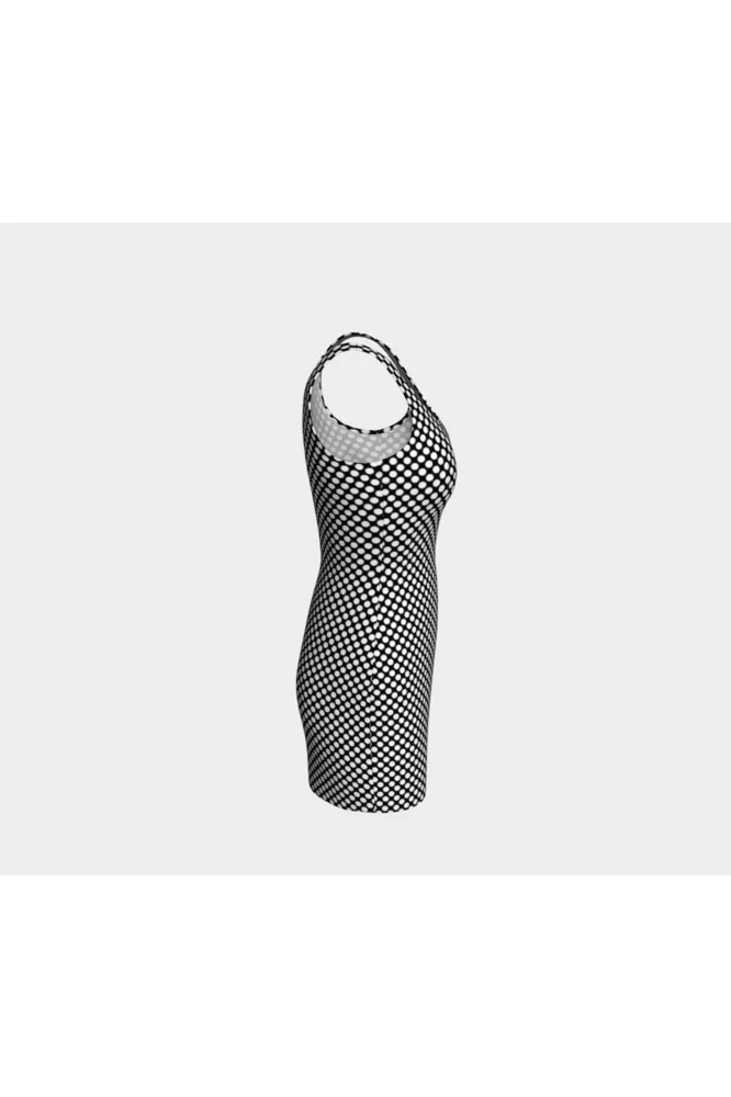 Micro Polka Dots Bodycon Dress