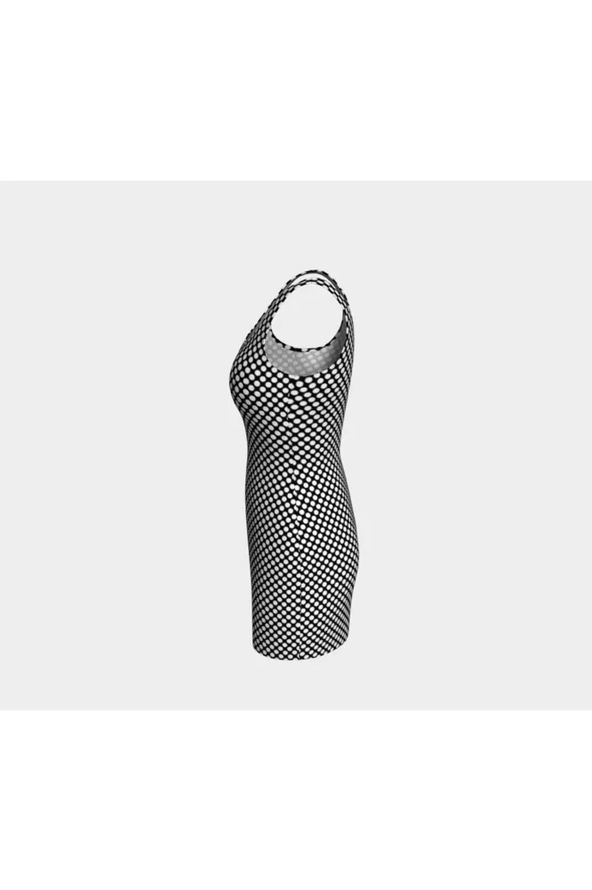 Micro Polka Dots Bodycon Dress