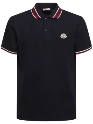 Moncler   Logo cotton piquet polo shirt 