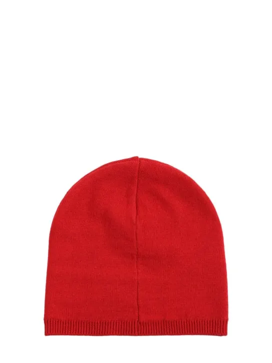 N°21   Logo intarsia wool blend knit beanie 