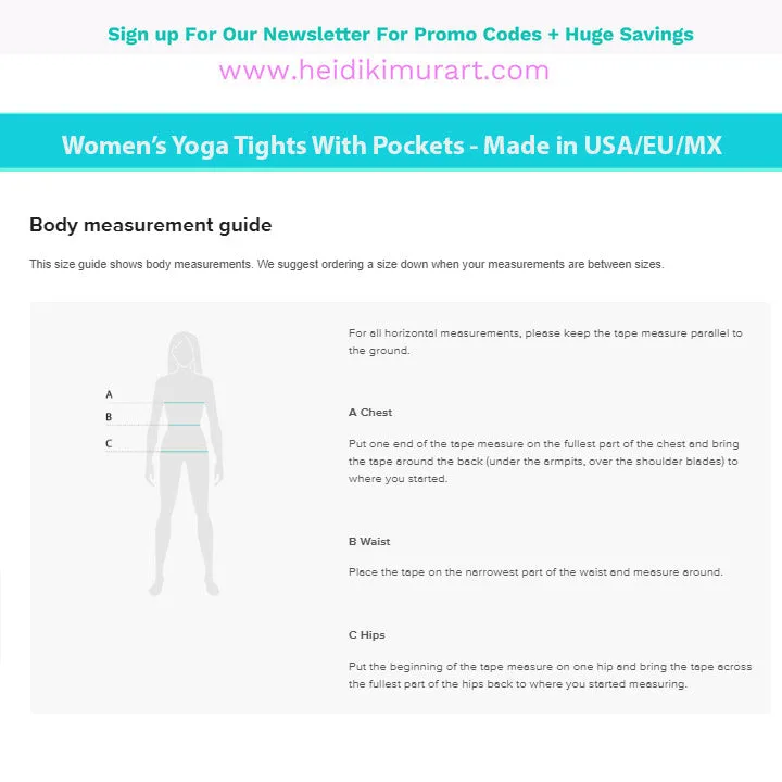 Orange Color Women's Tights, Women's 7/8 Leggings With 2 Side Pockets - Made in USA/EU/MX