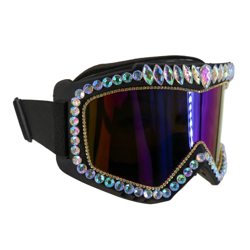 Oversized Crystal Trim Goggles