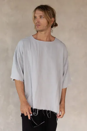 OVERSIZED LINEN VISCOSE TEE