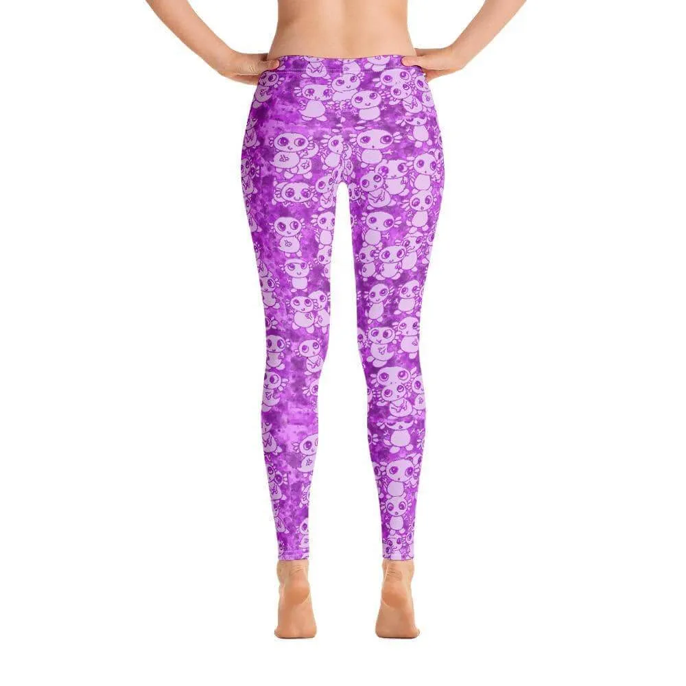 Pink Party Axolitl Leggings