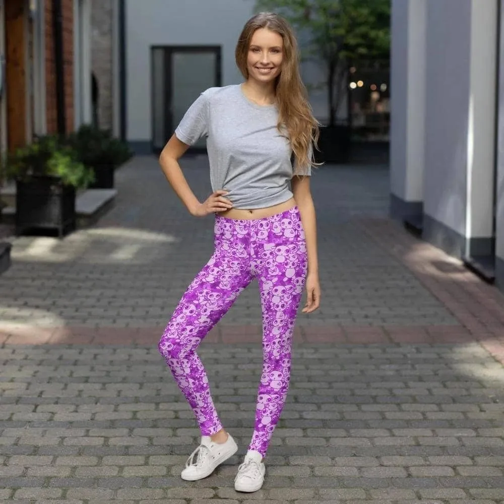 Pink Party Axolitl Leggings