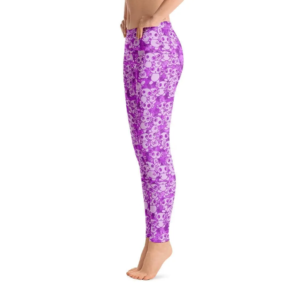 Pink Party Axolitl Leggings