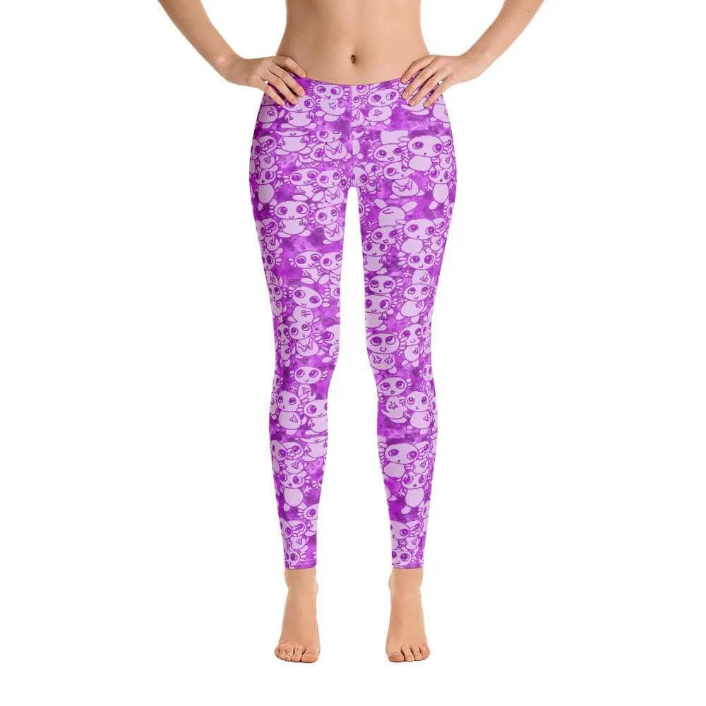 Pink Party Axolitl Leggings