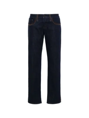 Piped-Trim Jeans