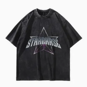 Purple Emerald Star Washed Graphic T-Shirt