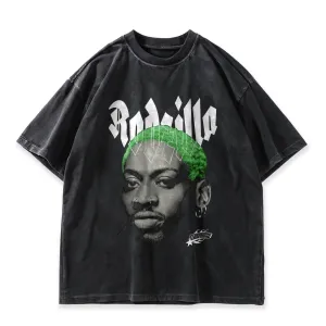Rodzilla Dennis Rodman Washed Oversize T-Shirt