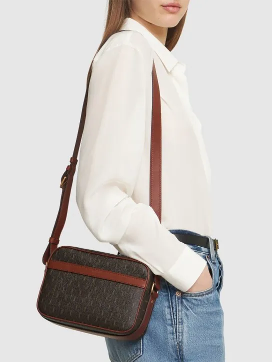 Saint Laurent   Vintage monogram coated camera bag 
