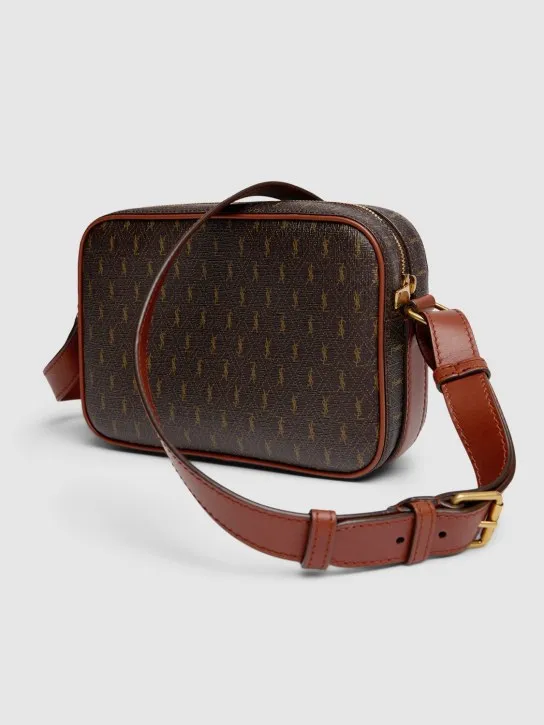 Saint Laurent   Vintage monogram coated camera bag 