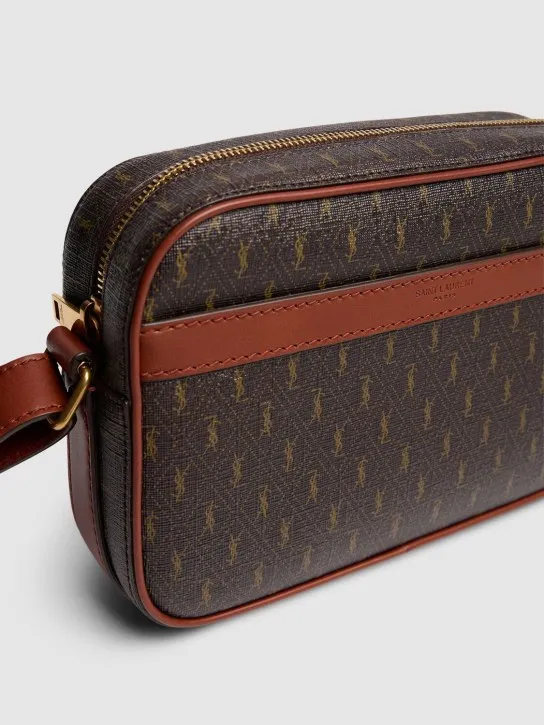 Saint Laurent   Vintage monogram coated camera bag 