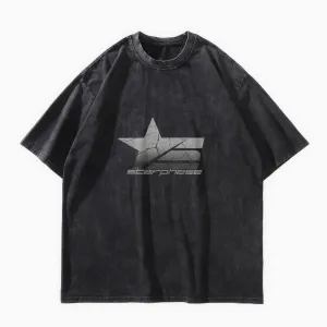 SP Logo Oversized Washed Graphic T-Shirt