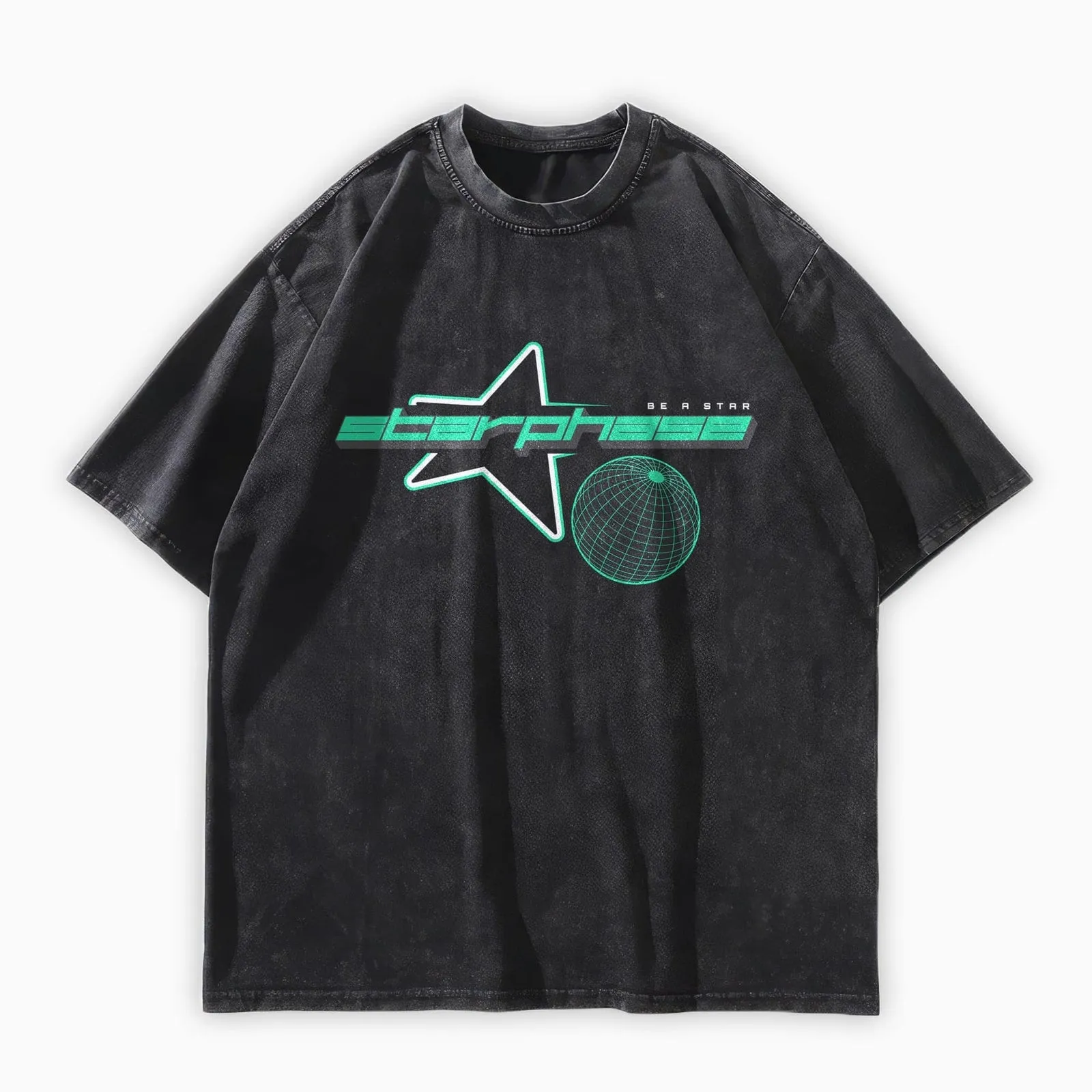 Starphase Sci-Fi Oversized Washed Graphic T-Shirt