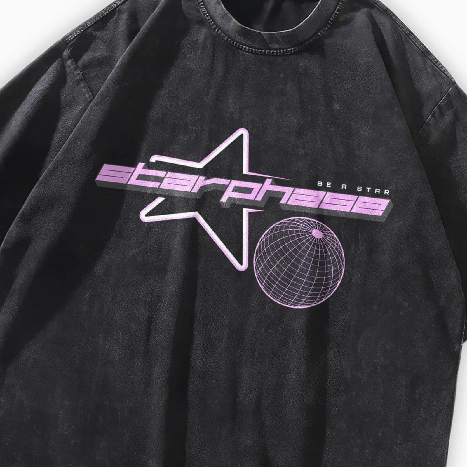 Starphase Sci-Fi Oversized Washed Graphic T-Shirt