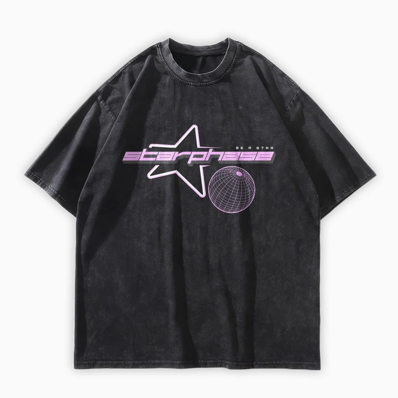 Starphase Sci-Fi Oversized Washed Graphic T-Shirt