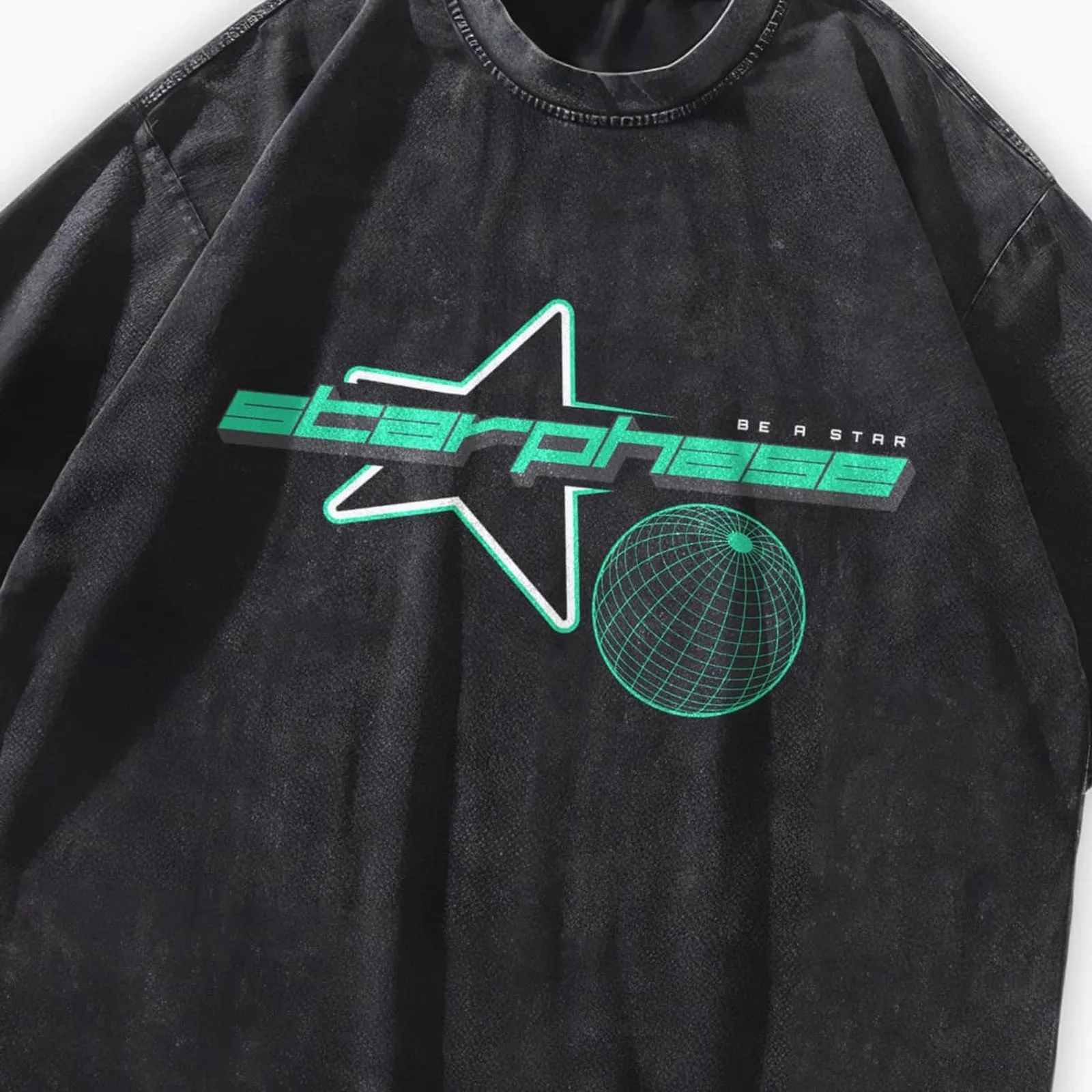 Starphase Sci-Fi Oversized Washed Graphic T-Shirt