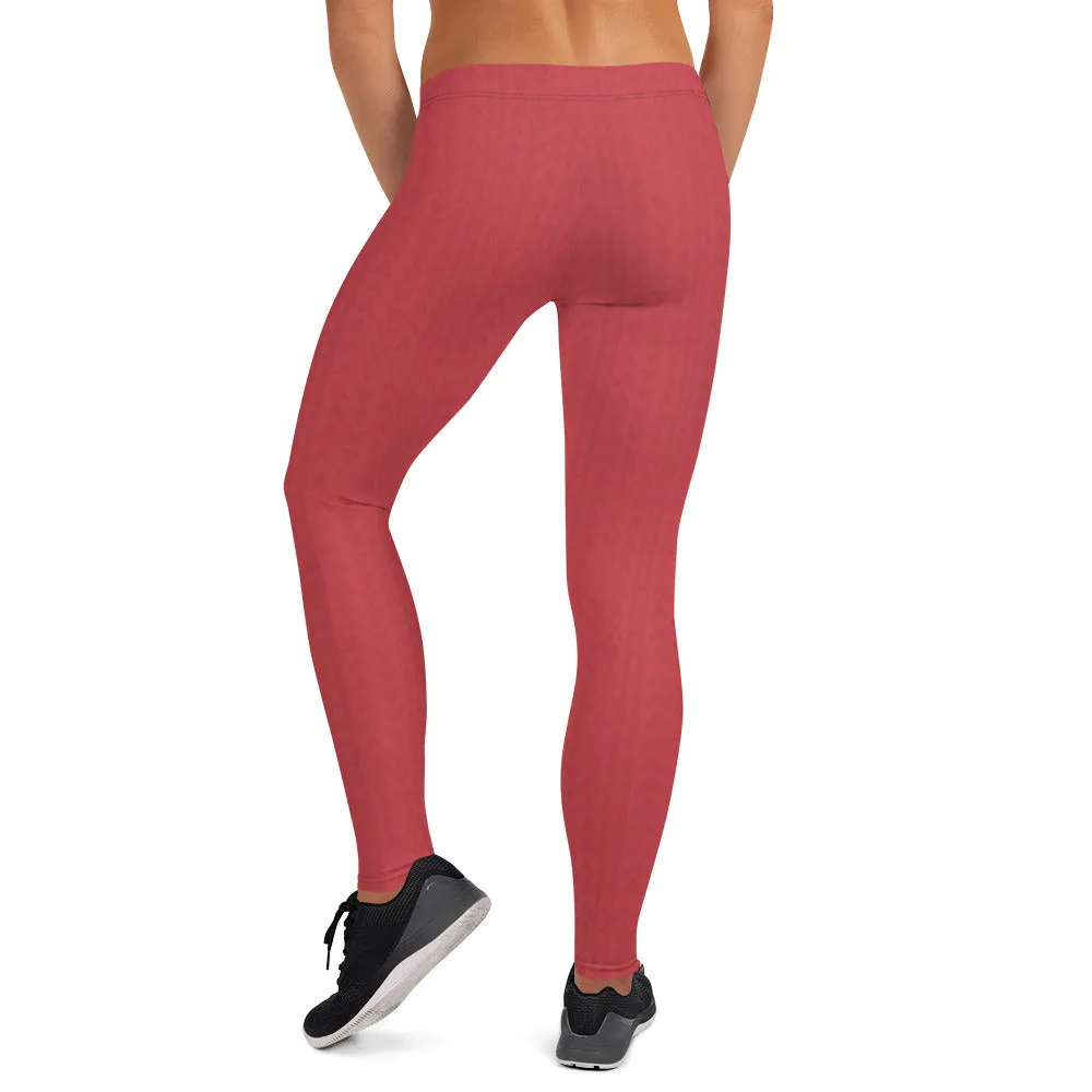 Strawberry Red Low Waist Leggings