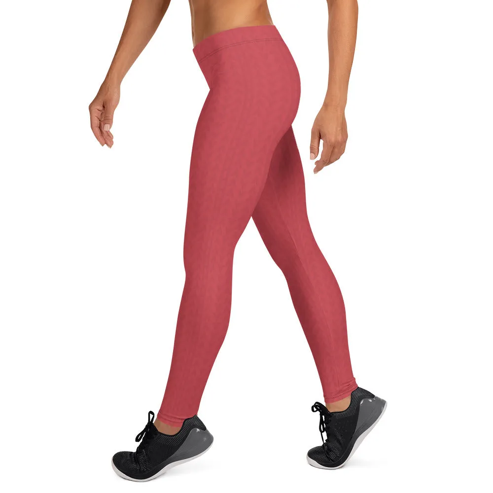 Strawberry Red Low Waist Leggings