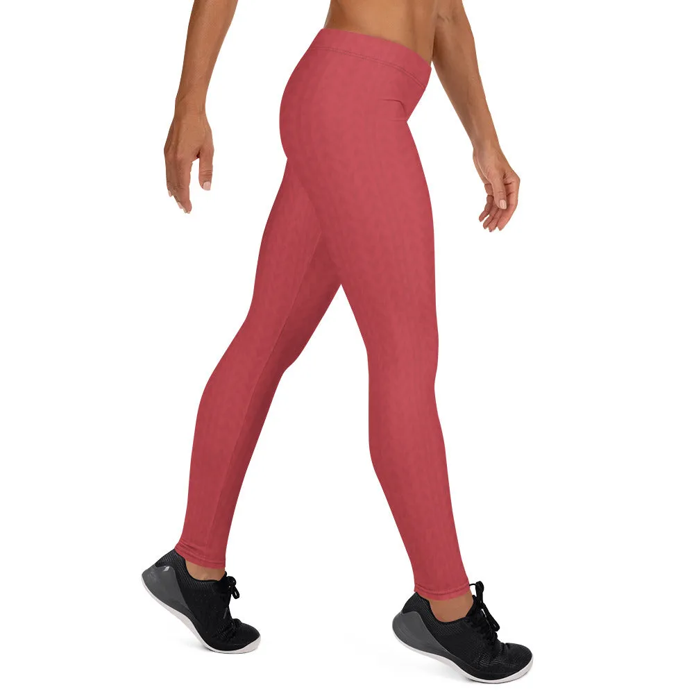 Strawberry Red Low Waist Leggings