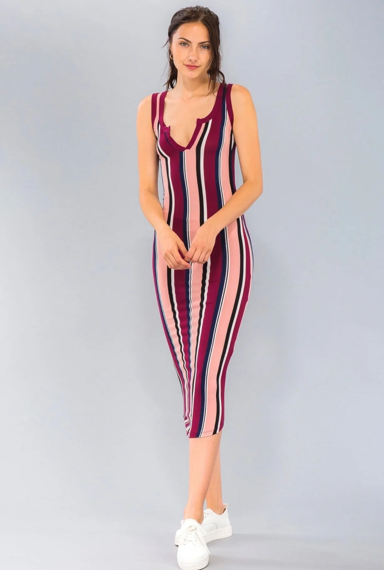 Summer Blush Stripe Dress