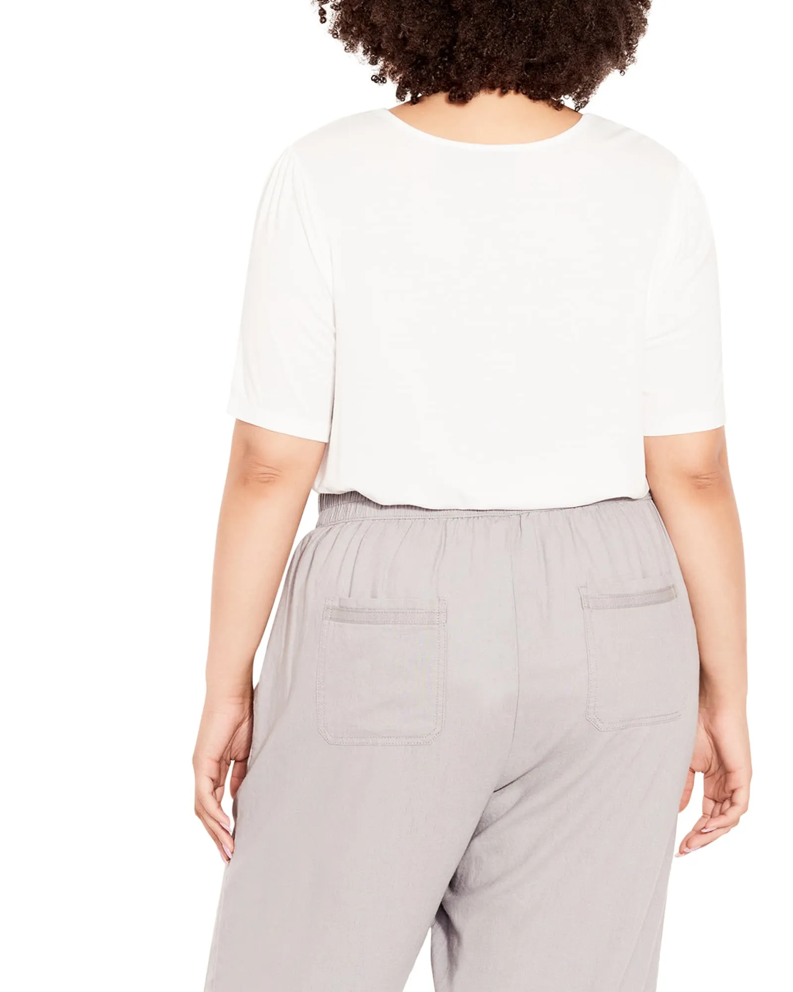 Sydney Cropped Linen Pant | Grey