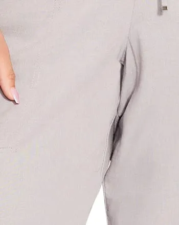 Sydney Cropped Linen Pant | Grey