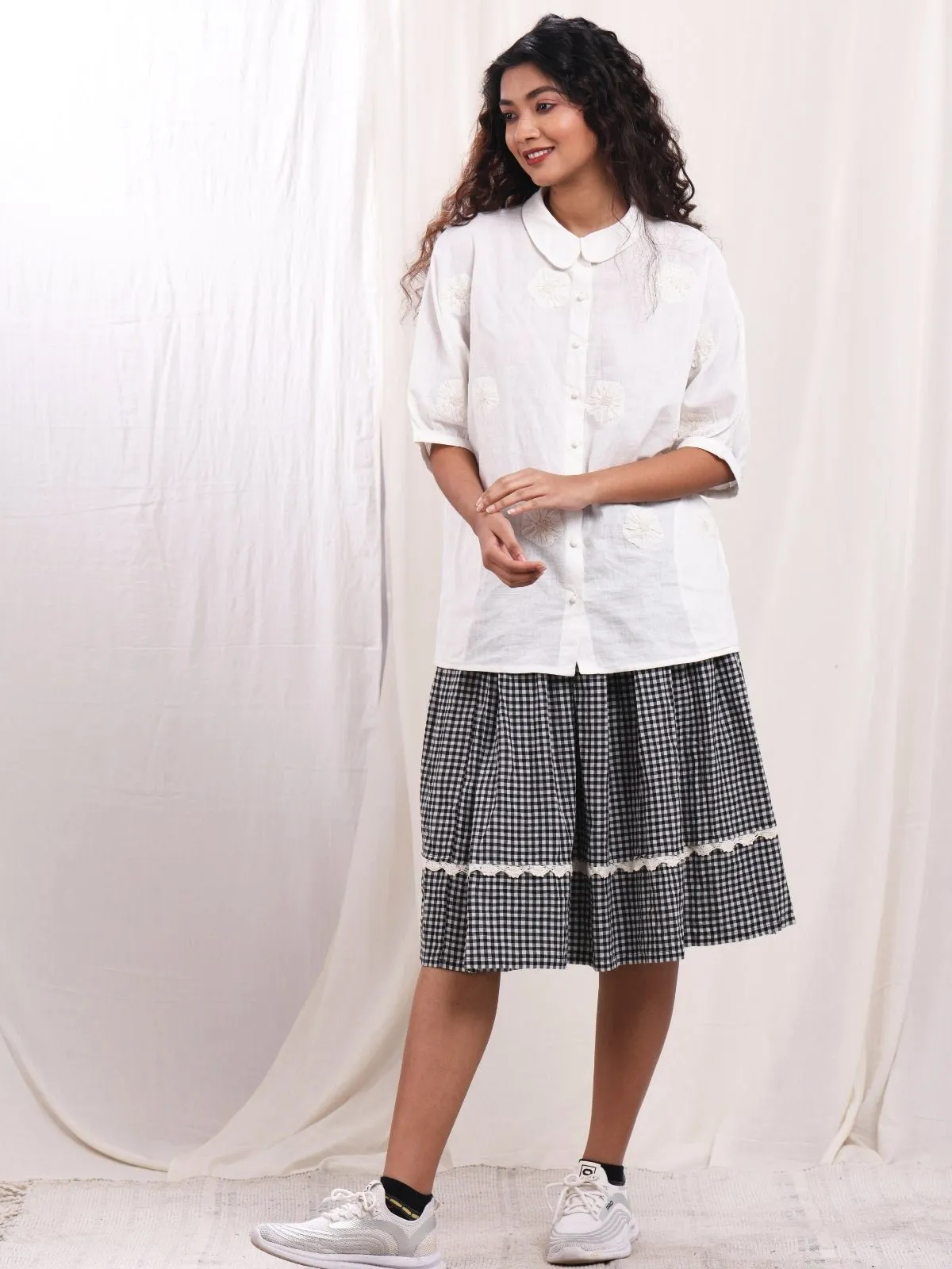 Tatha Hand Appliqued Kimono Shirt
