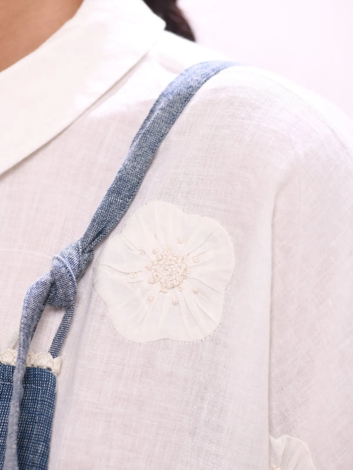 Tatha Hand Appliqued Kimono Shirt