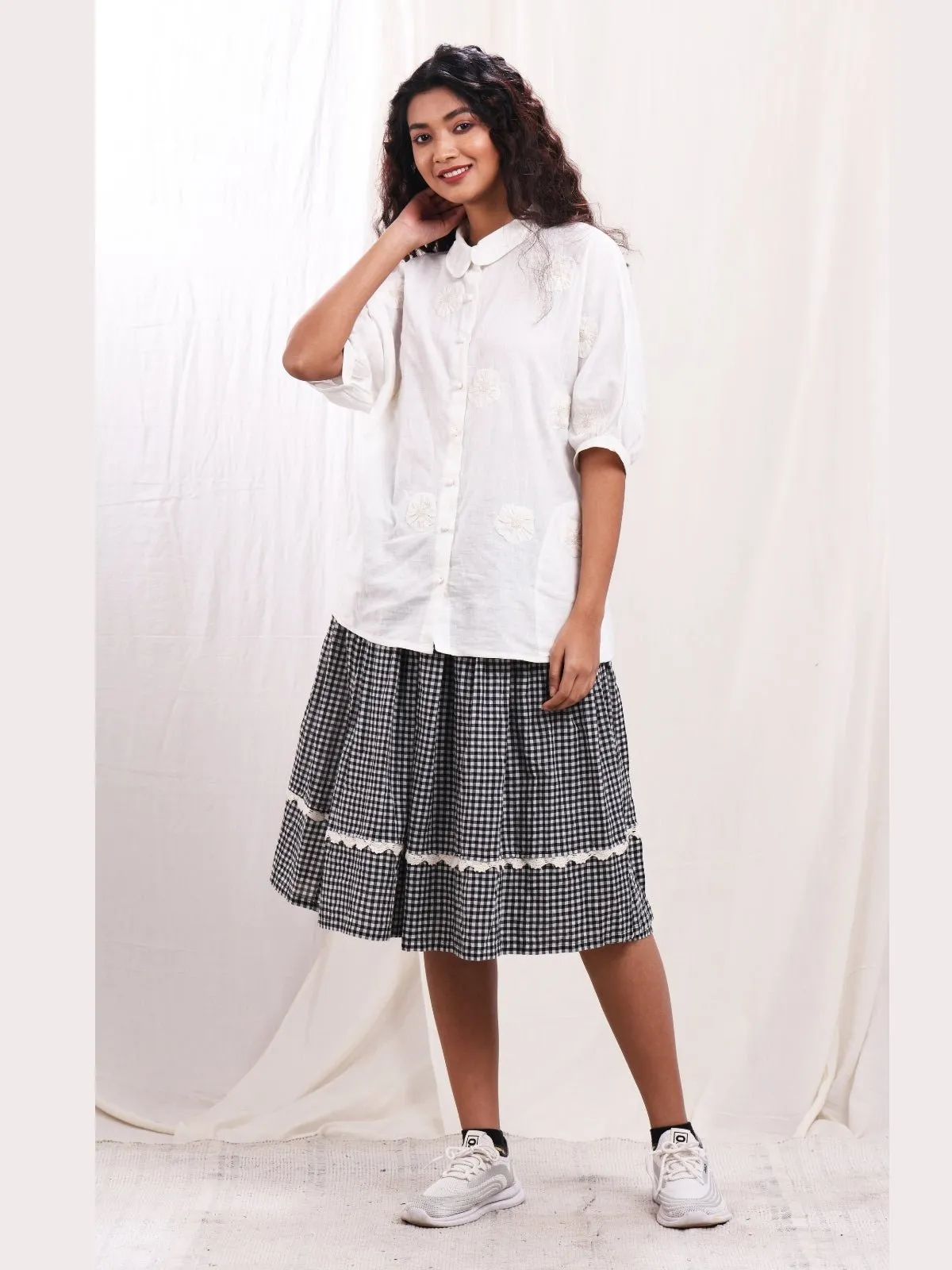 Tatha Hand Appliqued Kimono Shirt