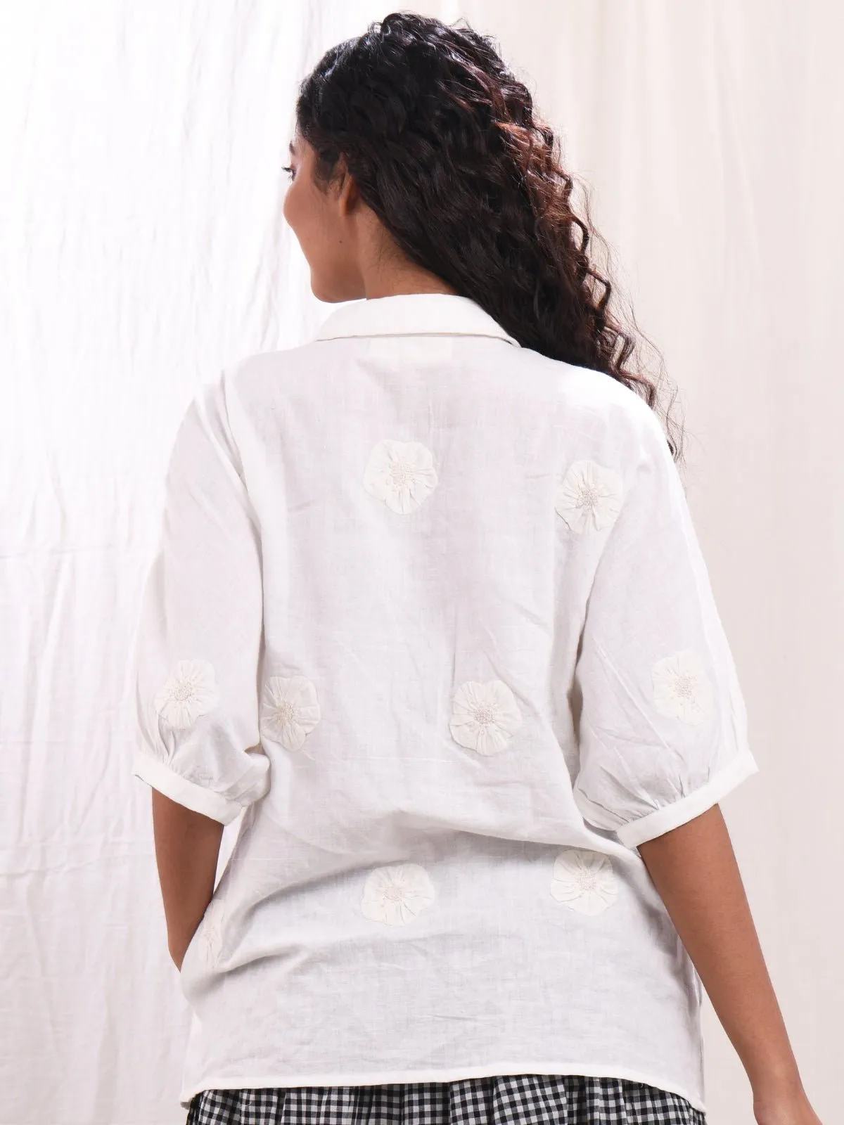 Tatha Hand Appliqued Kimono Shirt