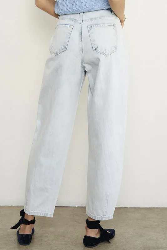 TEEK - Light Washed High Rise Balloon Slouch Jeans