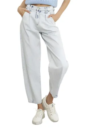 TEEK - Light Washed High Rise Balloon Slouch Jeans