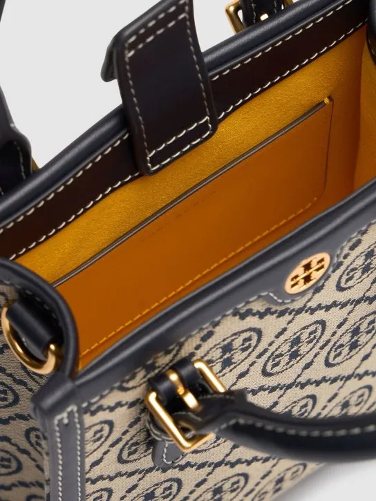 Tory Burch   Mini N/S T Monogram jacquard bag 