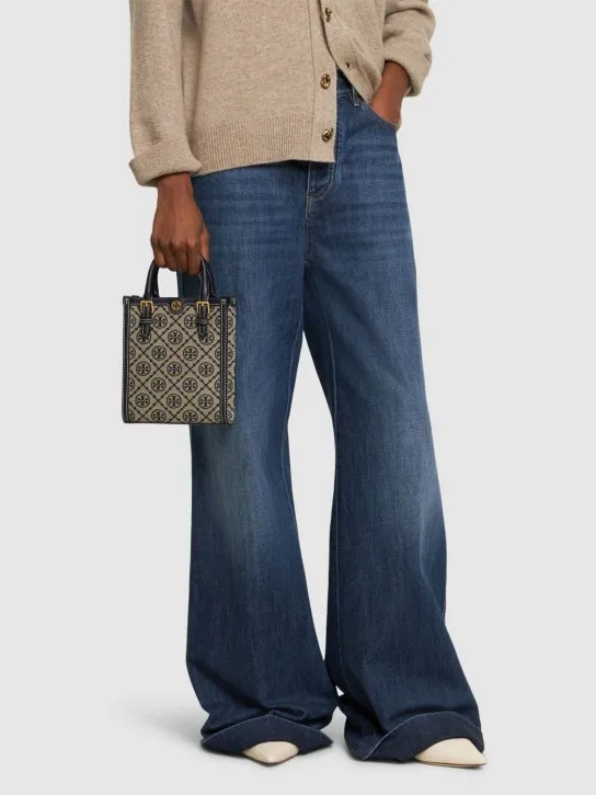 Tory Burch   Mini N/S T Monogram jacquard bag 