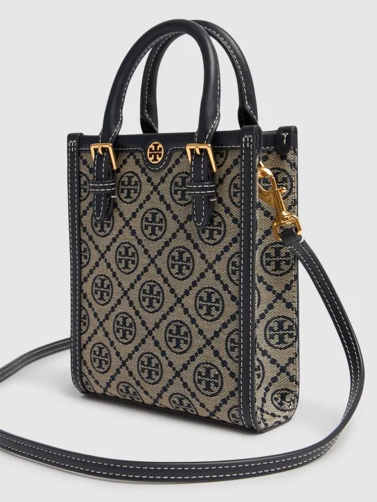 Tory Burch   Mini N/S T Monogram jacquard bag 