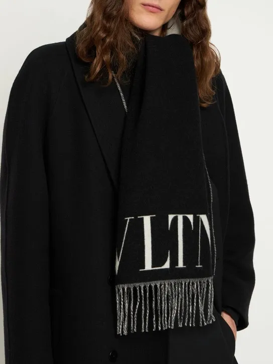 Valentino Garavani   VLTN cashmere &amp; wool scarf 