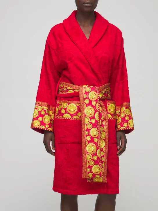 Versace   Jaq Medusa cotton bathrobe 
