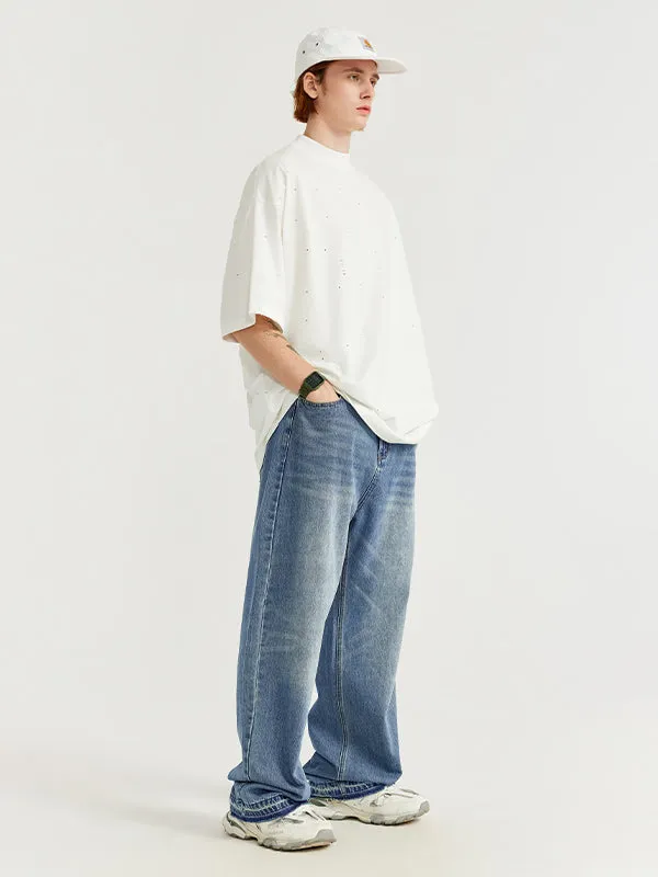 Washed Denim Jeans