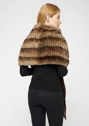 WHITFORD - 100% Cashmere Wrap with Layered Fur