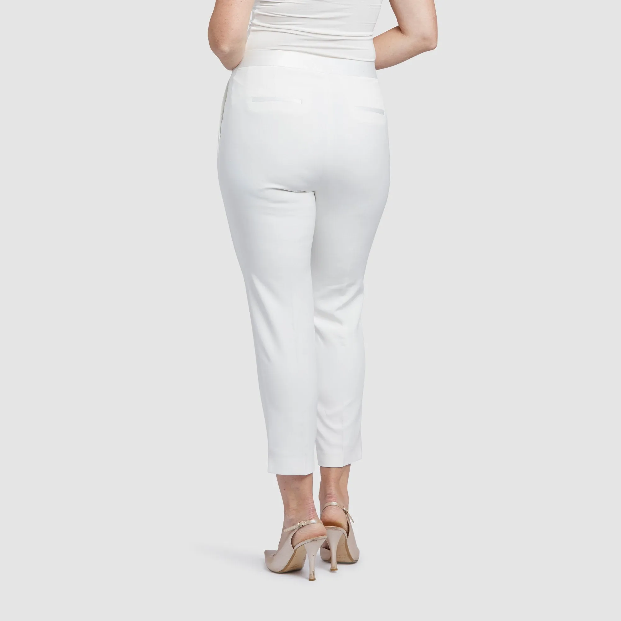 Women's White Tuxedo Pants